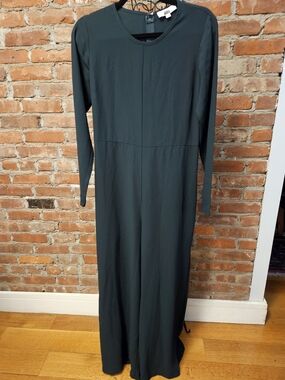 Adam Lippes RTR ong Sleeve Maxi Jumpsuit  in Deep Navy Size 8